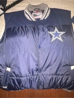 Dallas Cowboys Mitchell & Ness Throwback Puffer Vest
